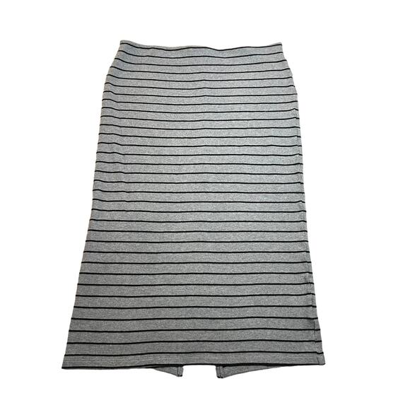 BDG Stripe Pull On Fitted Pencil Skirt Size Large Back Vent Office Corpcore - Picture 1 of 7
